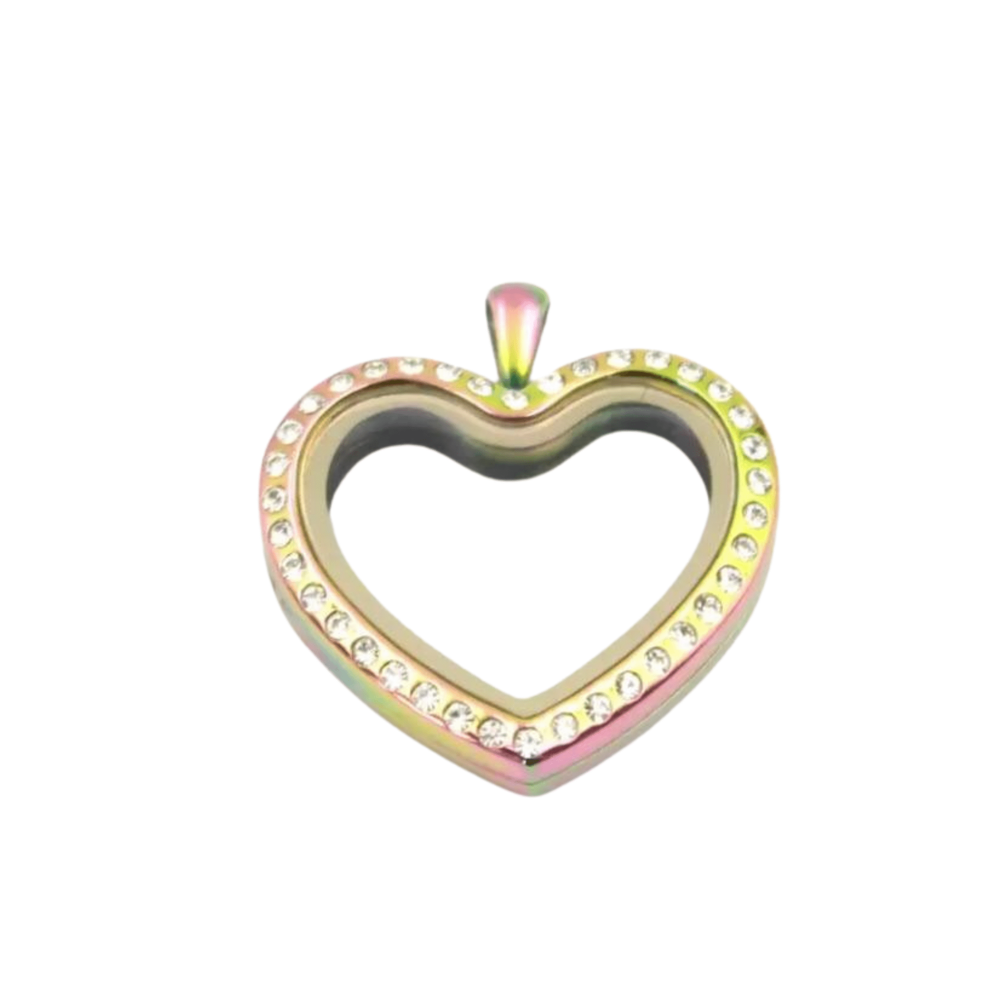 Memory Locket Heart - Rainbow Crystal Heart - The Little Jewellery Company