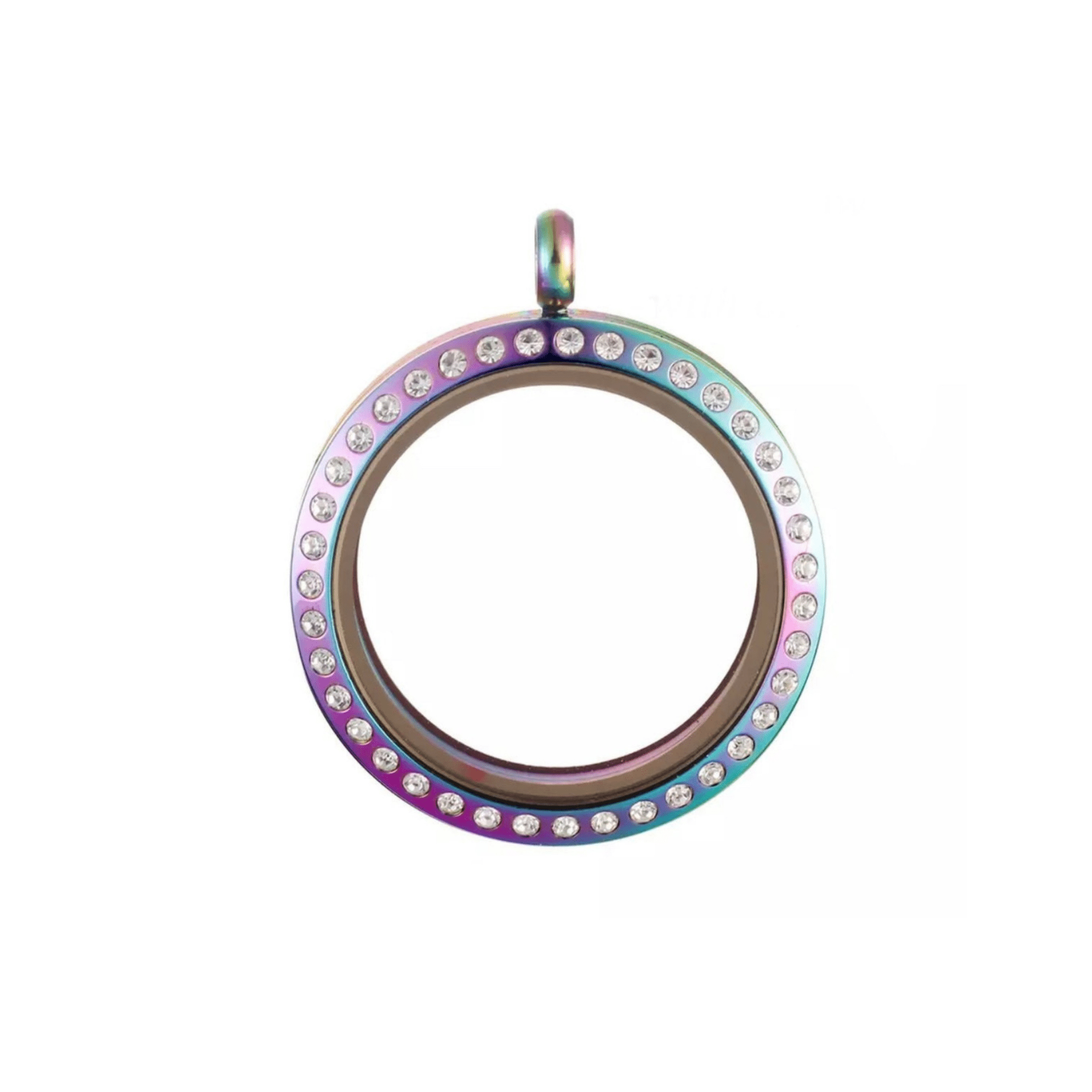 Memory Locket Rainbow Crystal - Large - The Little Jewellery Company