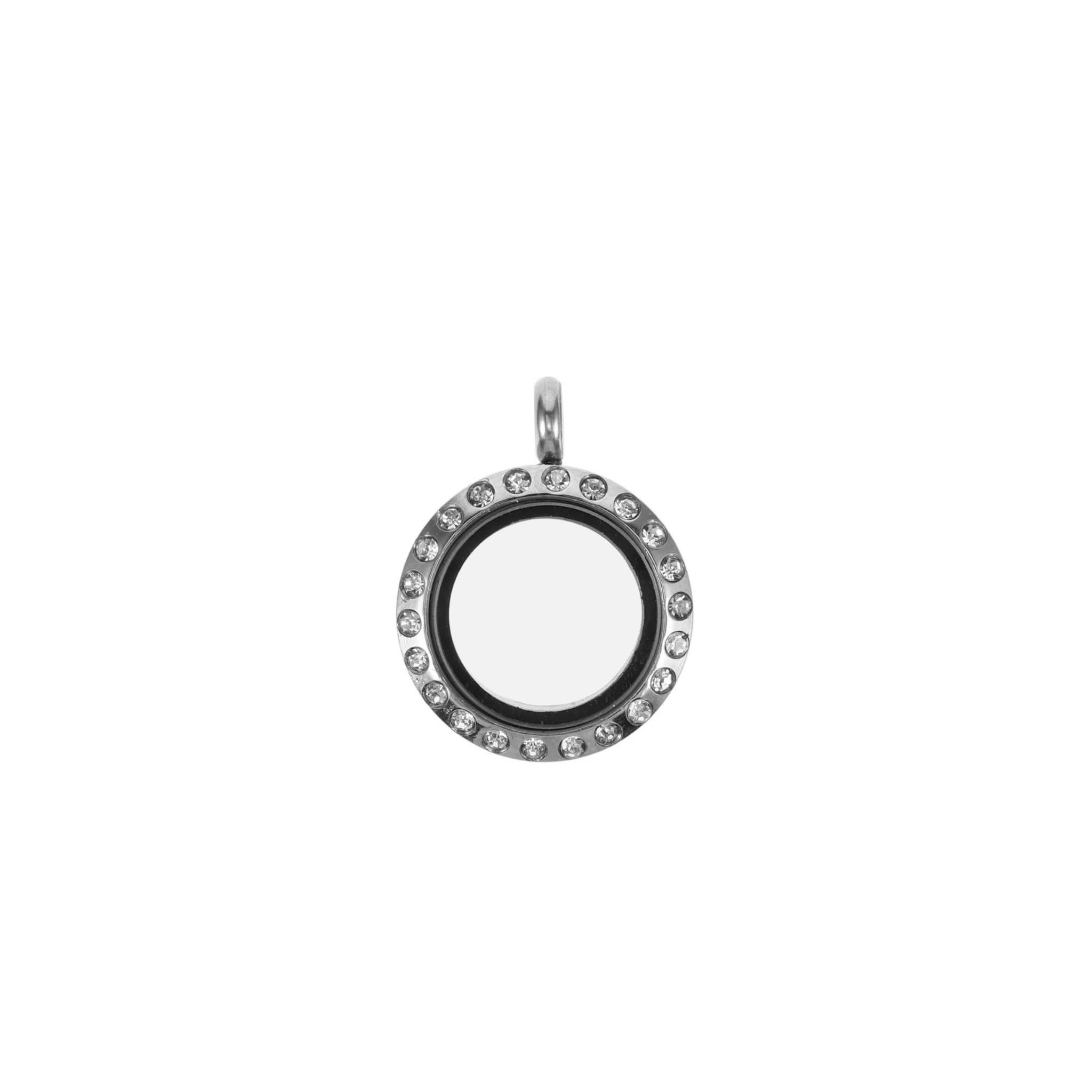 Memory Locket Silver Crystal - Small - The Little Jewellery Company