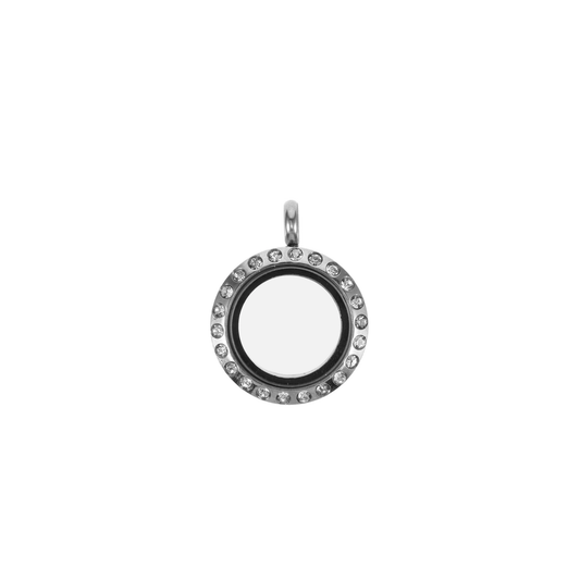 Memory Locket Silver Crystal - Small - The Little Jewellery Company