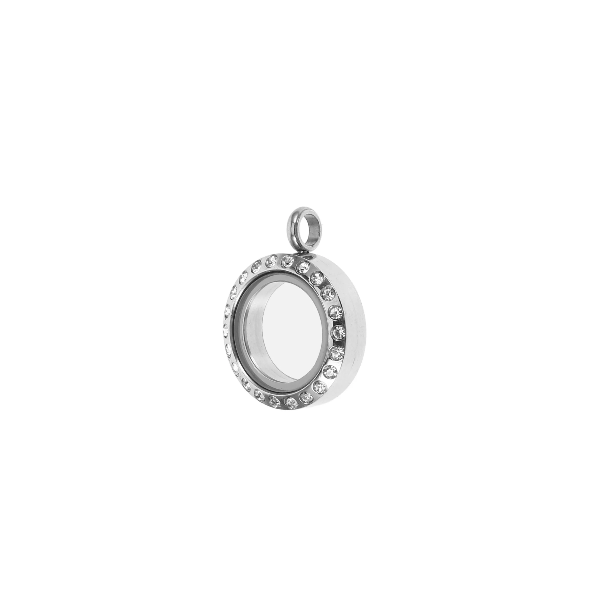 Memory Locket Silver Crystal - Small - The Little Jewellery Company