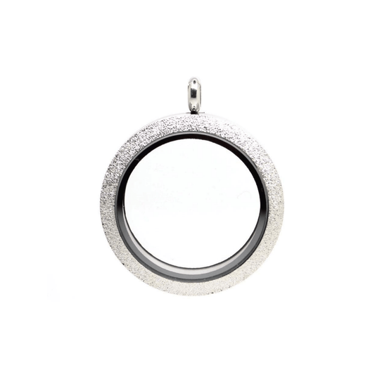 Memory Locket Silver Shimmer - Large - The Little Jewellery Company
