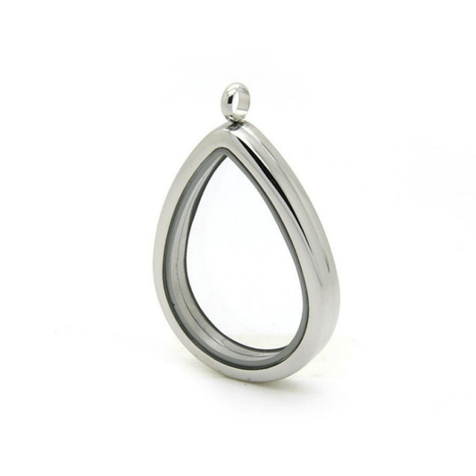 Memory Locket Silver Teardrop - The Little Jewellery Company