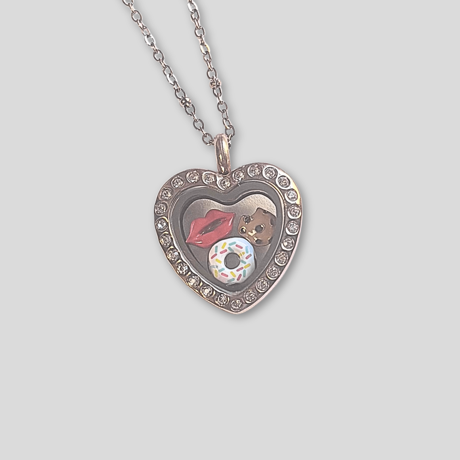 NEW! Petite Gold Heart Crystal Memory Locket - The Little Jewellery Company