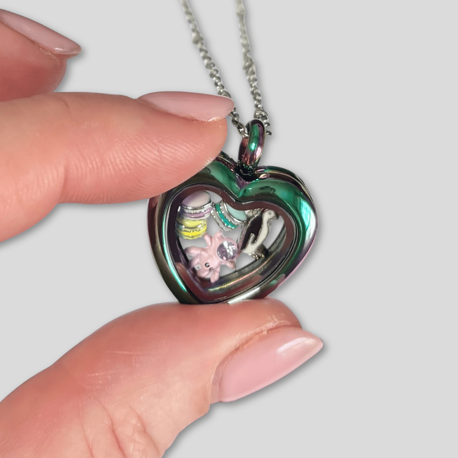 NEW! Petite Rainbow Heart Memory Locket - The Little Jewellery Company