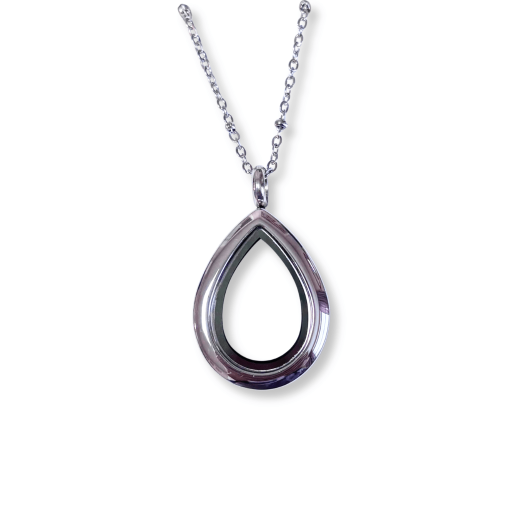 NEW! Petite Silver Teardrop Memory Locket - The Little Jewellery Company