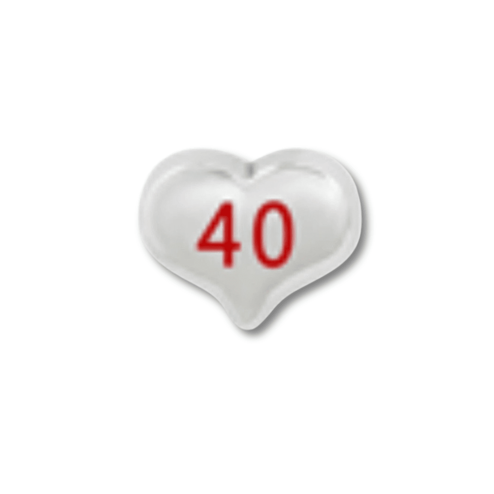 Number 40 Memory Locket Charm - The Little Jewellery Company