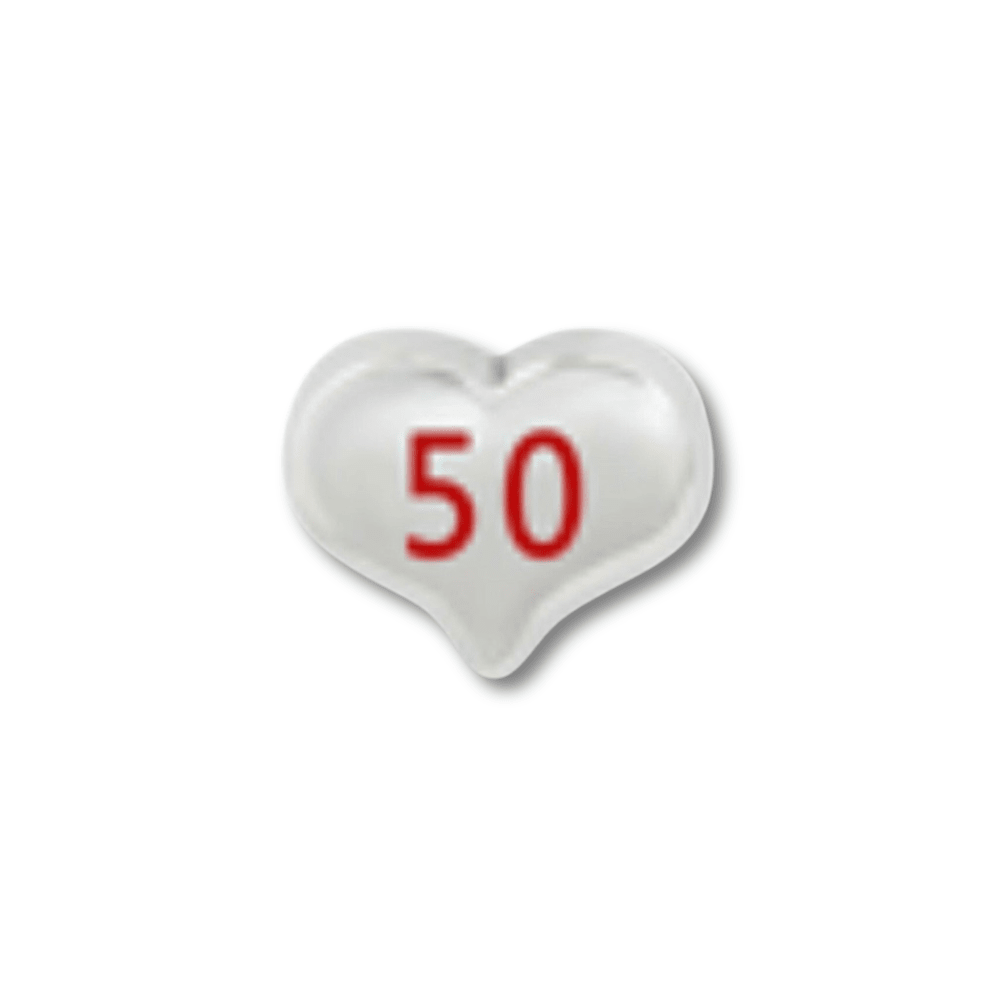 Number 50 Memory Locket Charm - The Little Jewellery Company