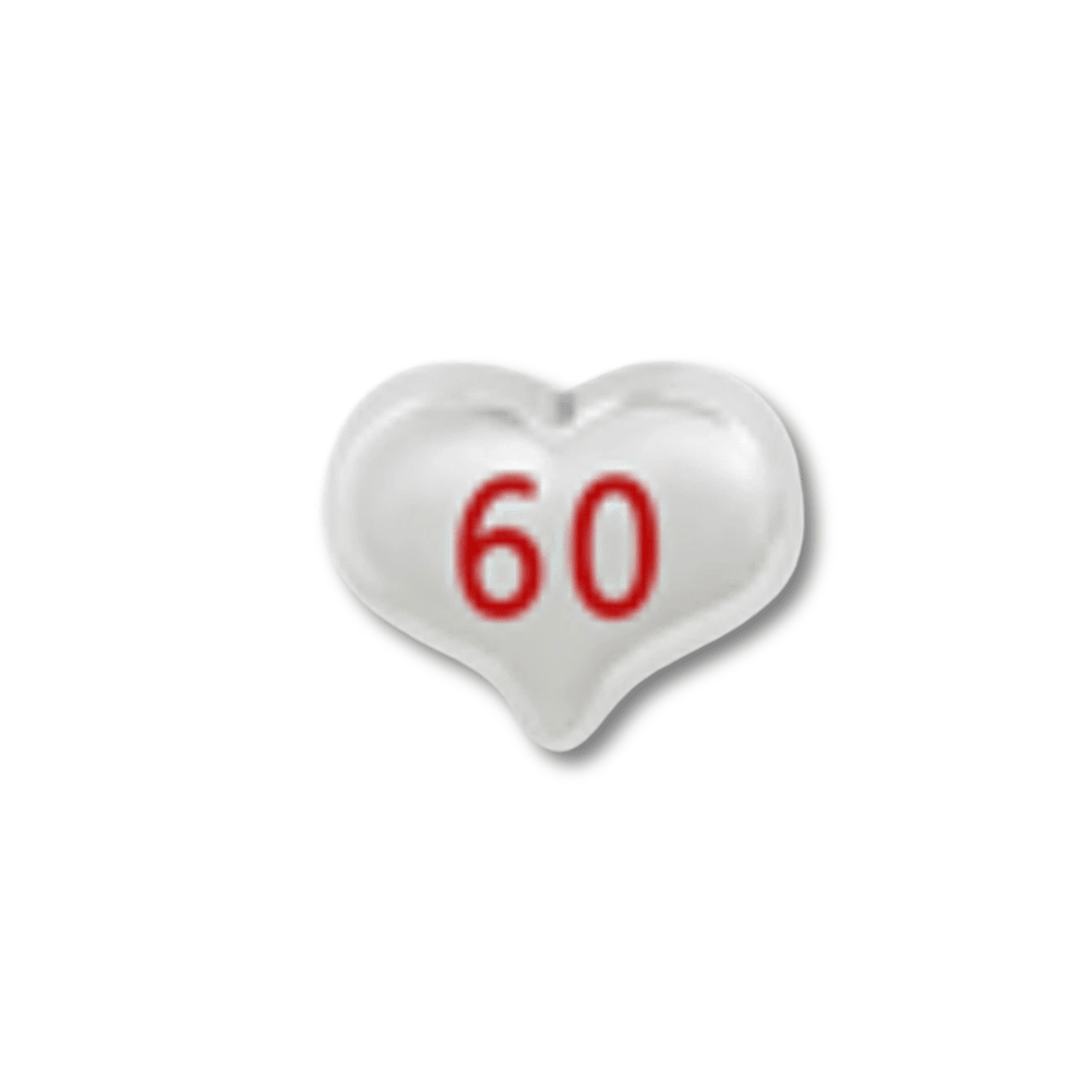 Number 60 Memory Locket Charm - The Little Jewellery Company