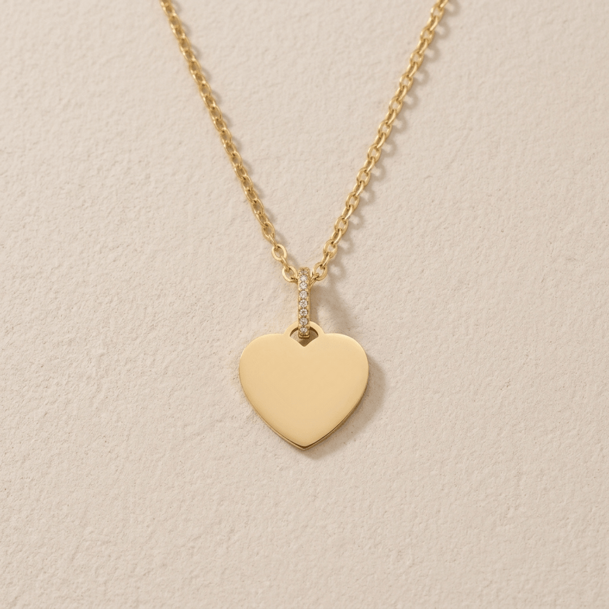 Personalised Heart Necklace - Gold - The Little Jewellery Company