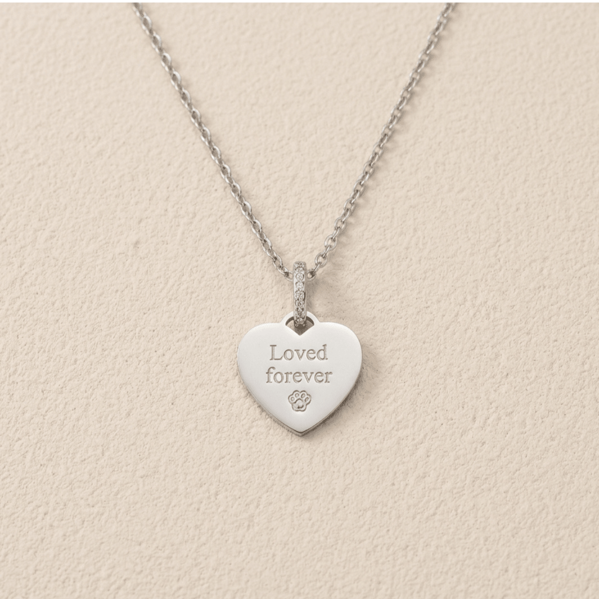 Personalised Heart Necklace - Silver - The Little Jewellery Company
