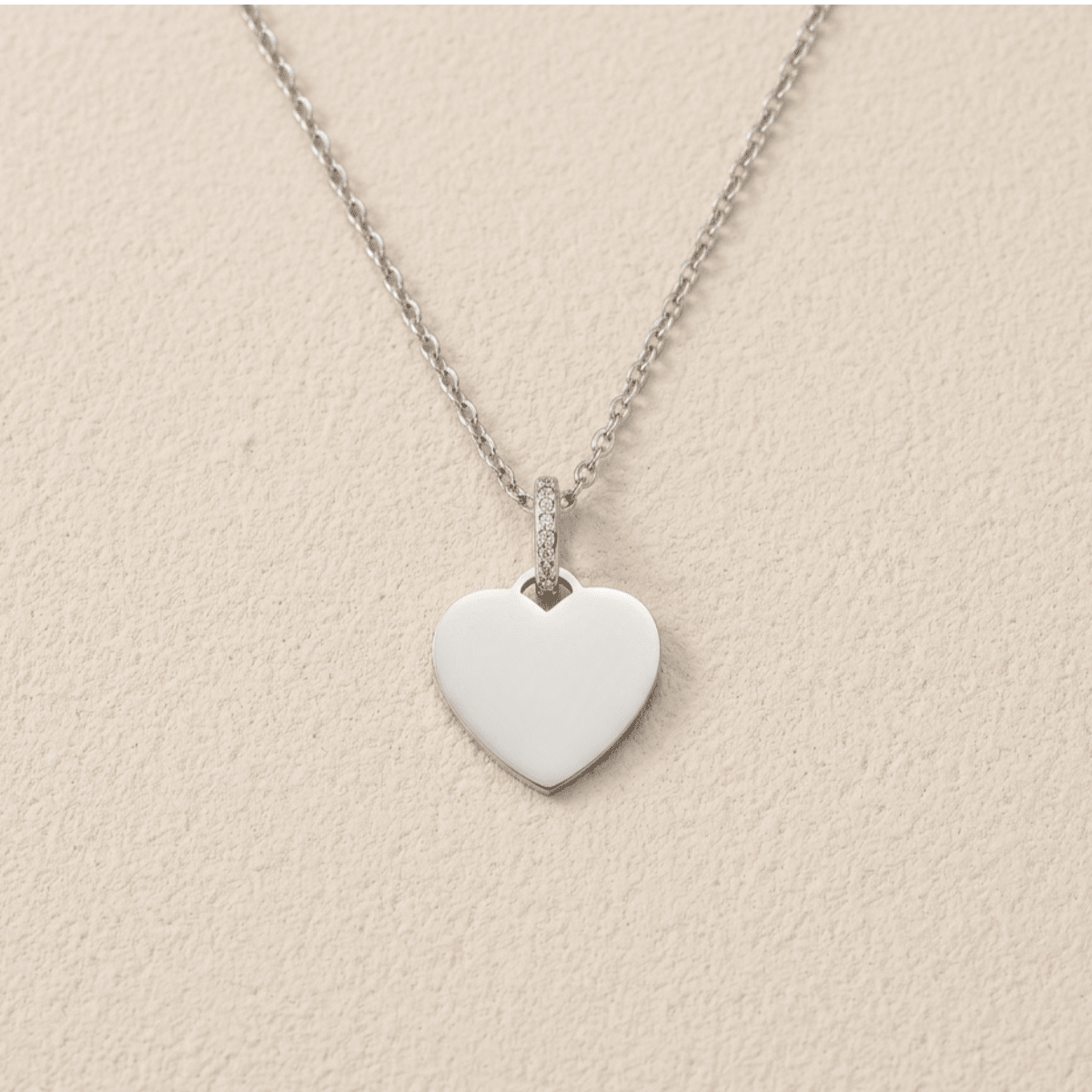 Personalised Heart Necklace - Silver - The Little Jewellery Company