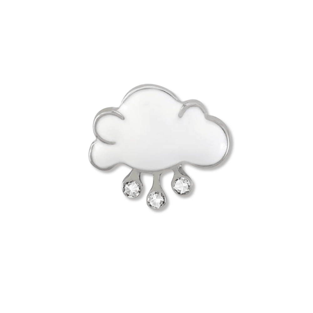 Rain Cloud Memory Locket Charm - The Little Jewellery Company