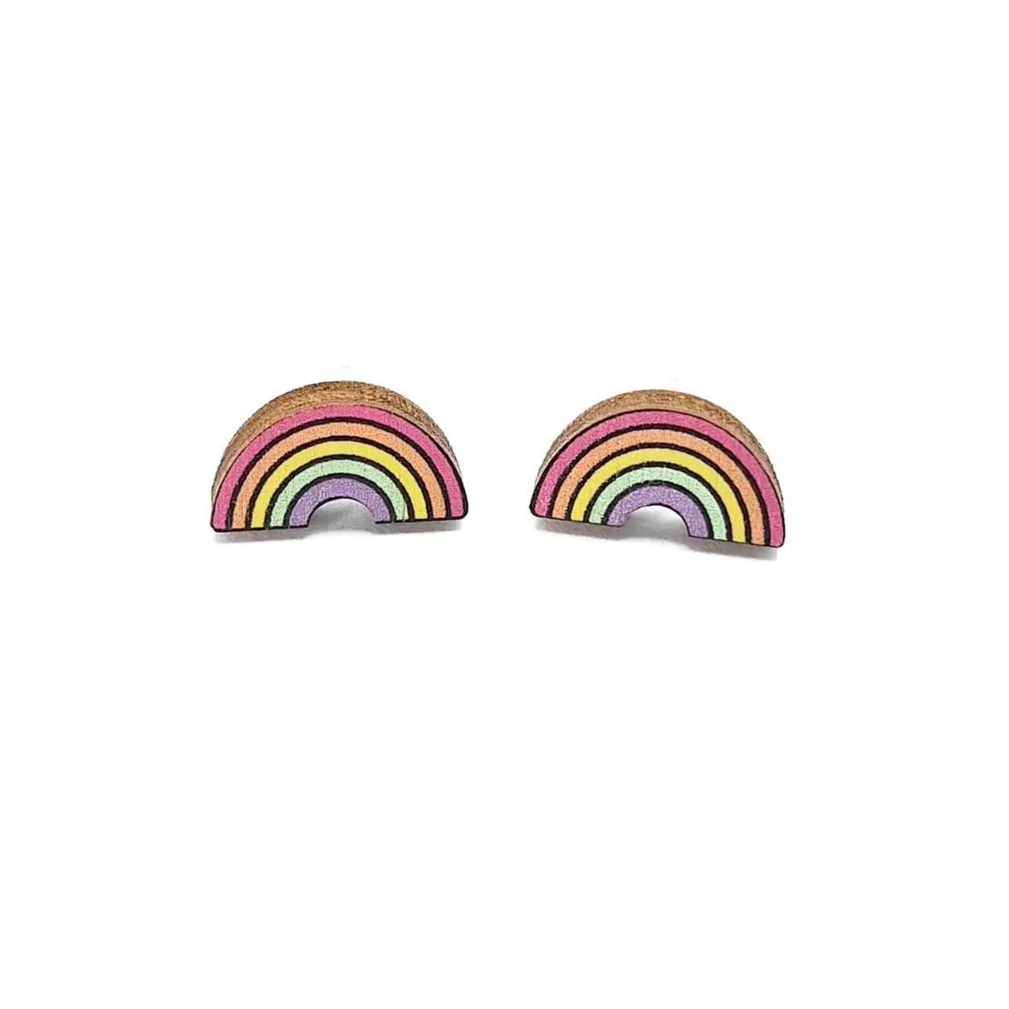 Rainbow Studs (Pastels) - The Little Jewellery Company