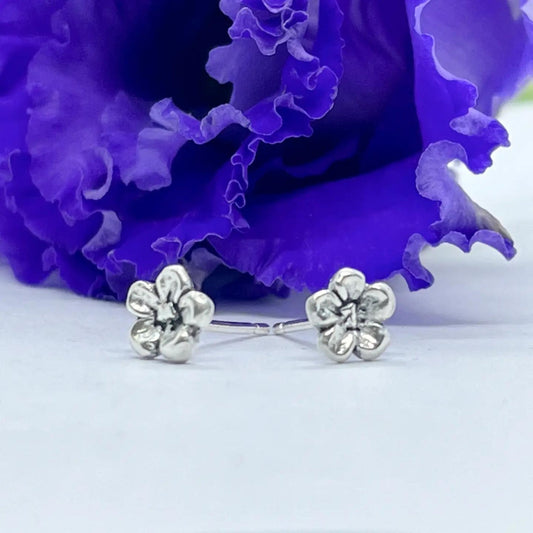 Silver Forget Me Not Earrings - The Little Jewellery Company