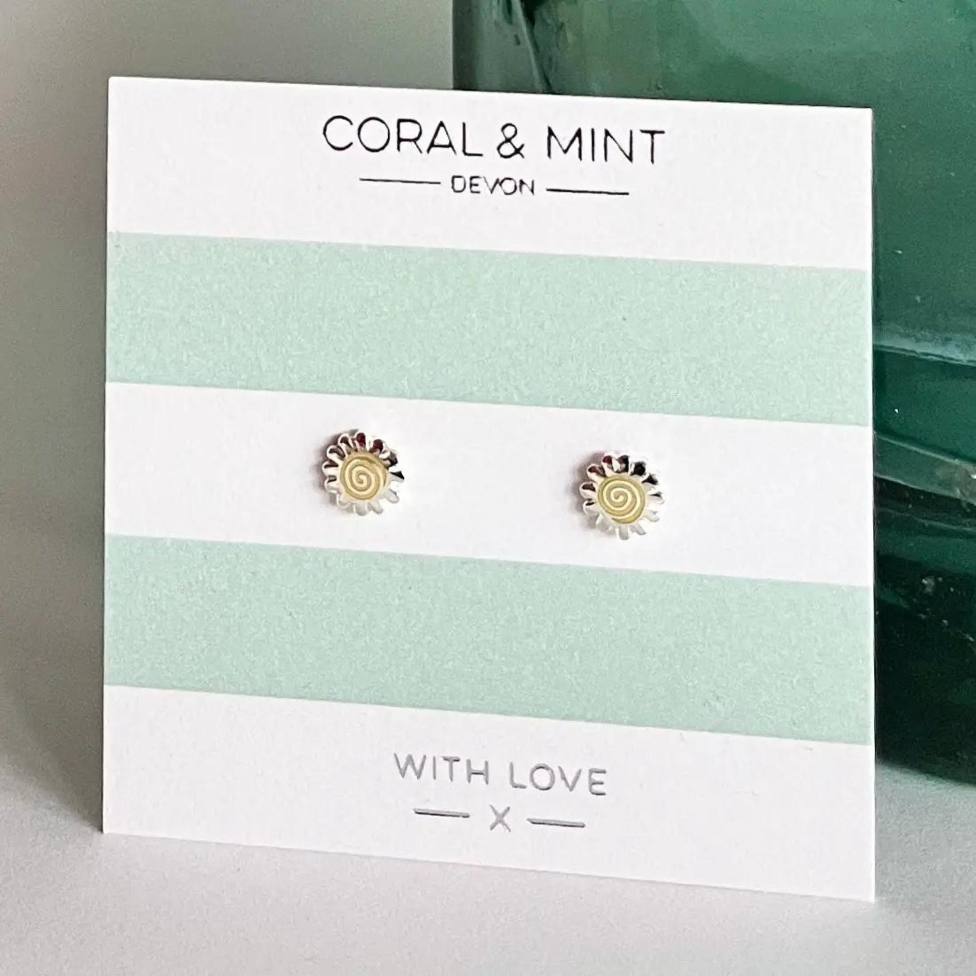 Sunshine Enamel studs - The Little Jewellery Company