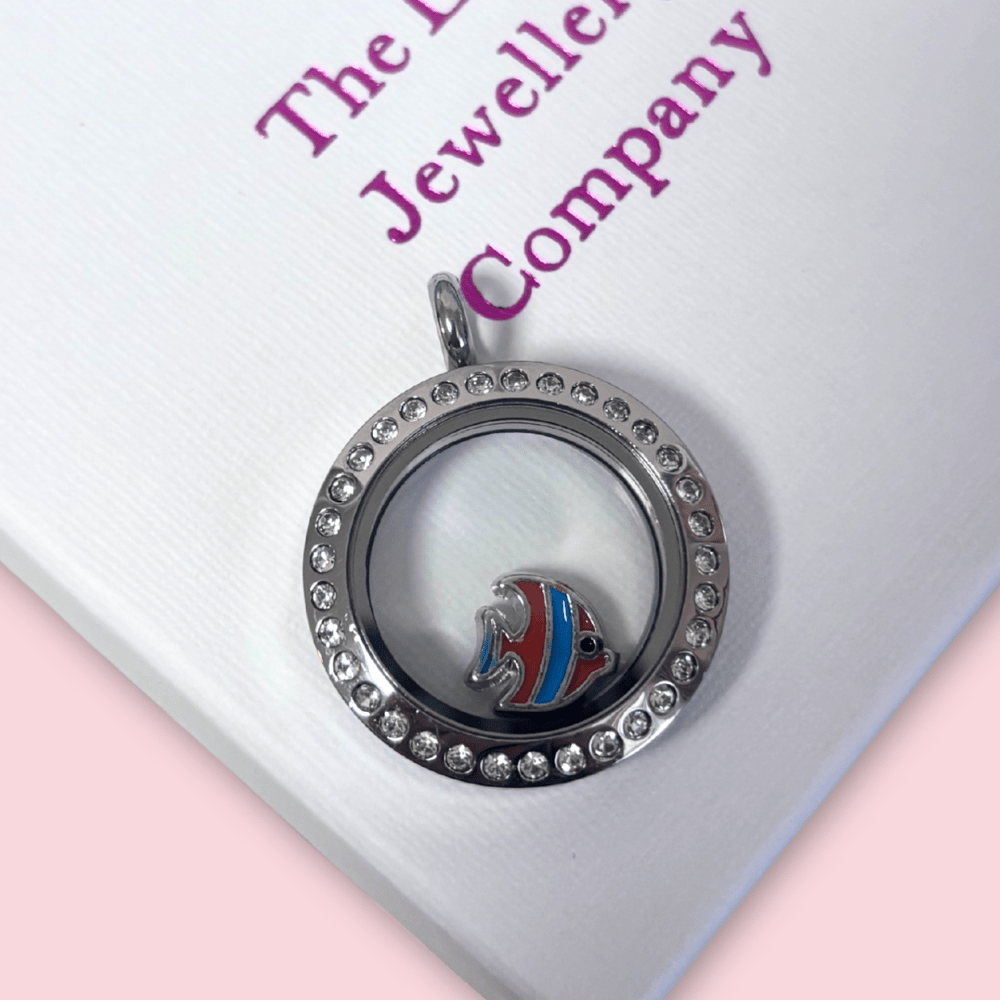 Tropical Fish Memory Locket Charm - The Little Jewellery Company