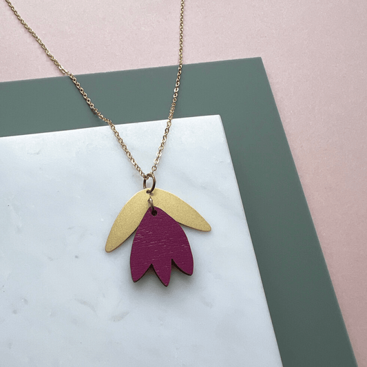 Tulip Flower Necklace - The Little Jewellery Company