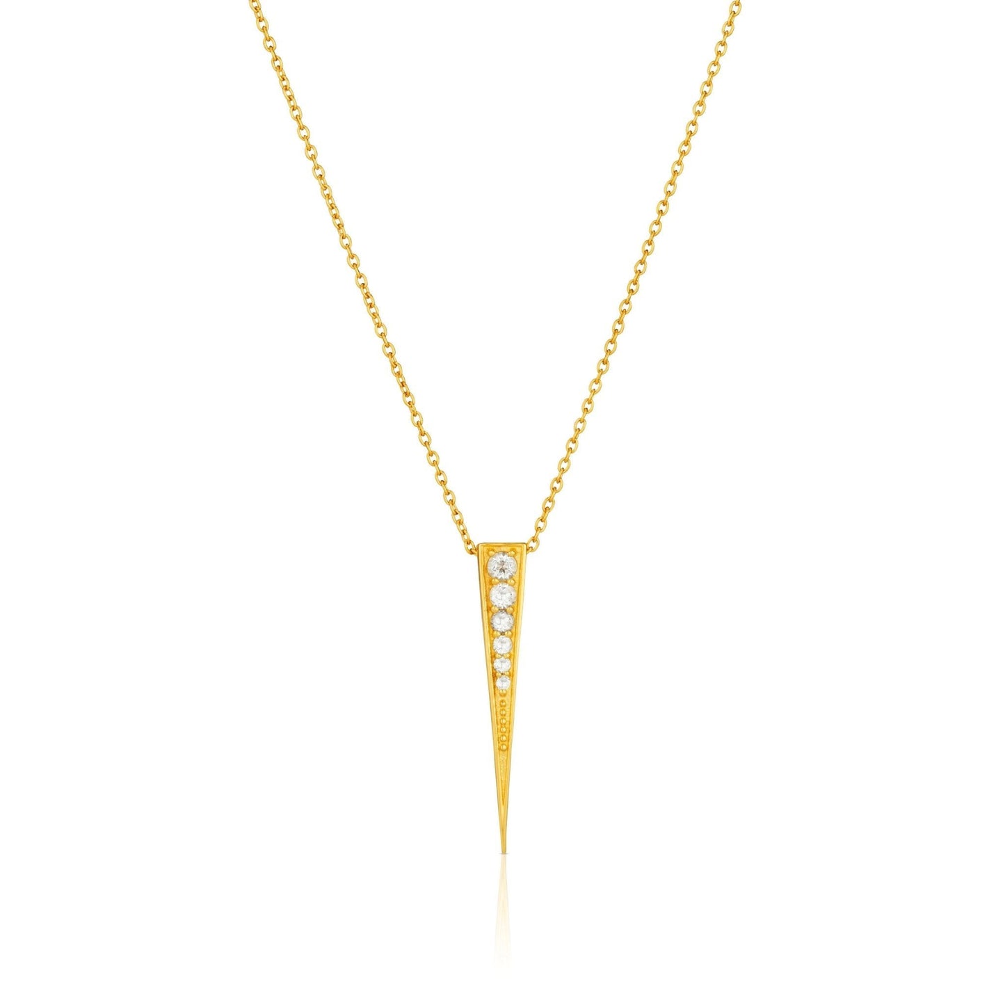 White Topaz Pave Spike Pendant - The Little Jewellery Company