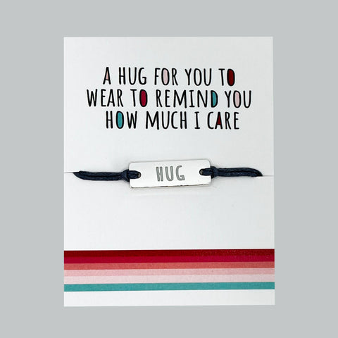 'A Hug For You To Wear' String Charm Bracelet.