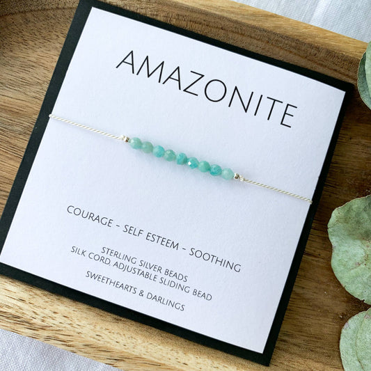 Amazonite Silk Bracelet - The Little Jewellery Company