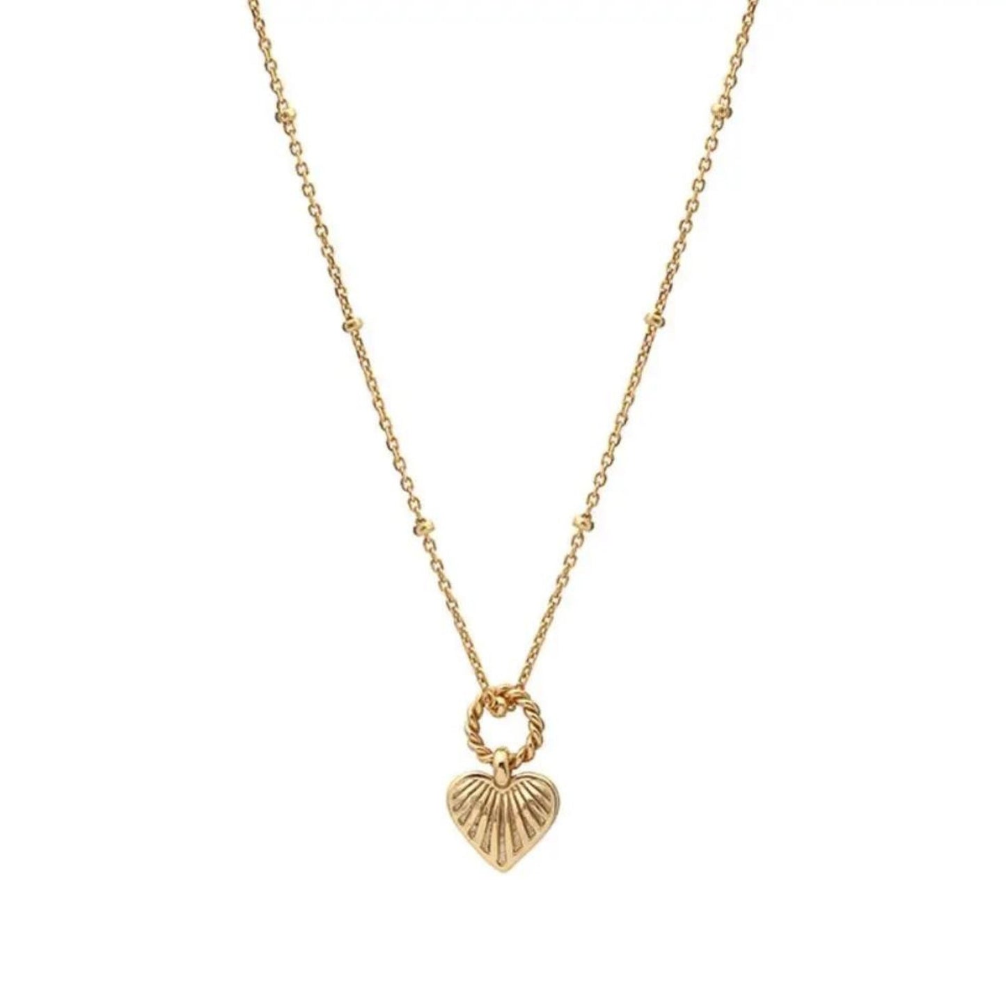 Barbie Gold Dainty Heart Satellite Chain Necklace - The Little Jewellery Company