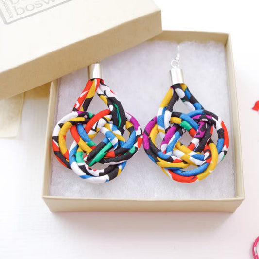 Basket Knot Earrings - Deco Florals - The Little Jewellery Company