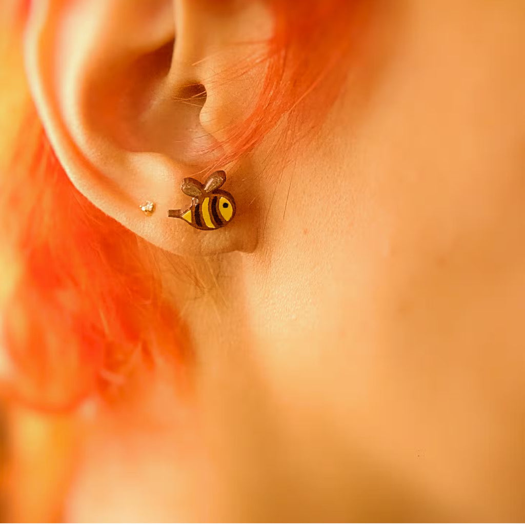 Bee Stud Earrings - The Little Jewellery Company