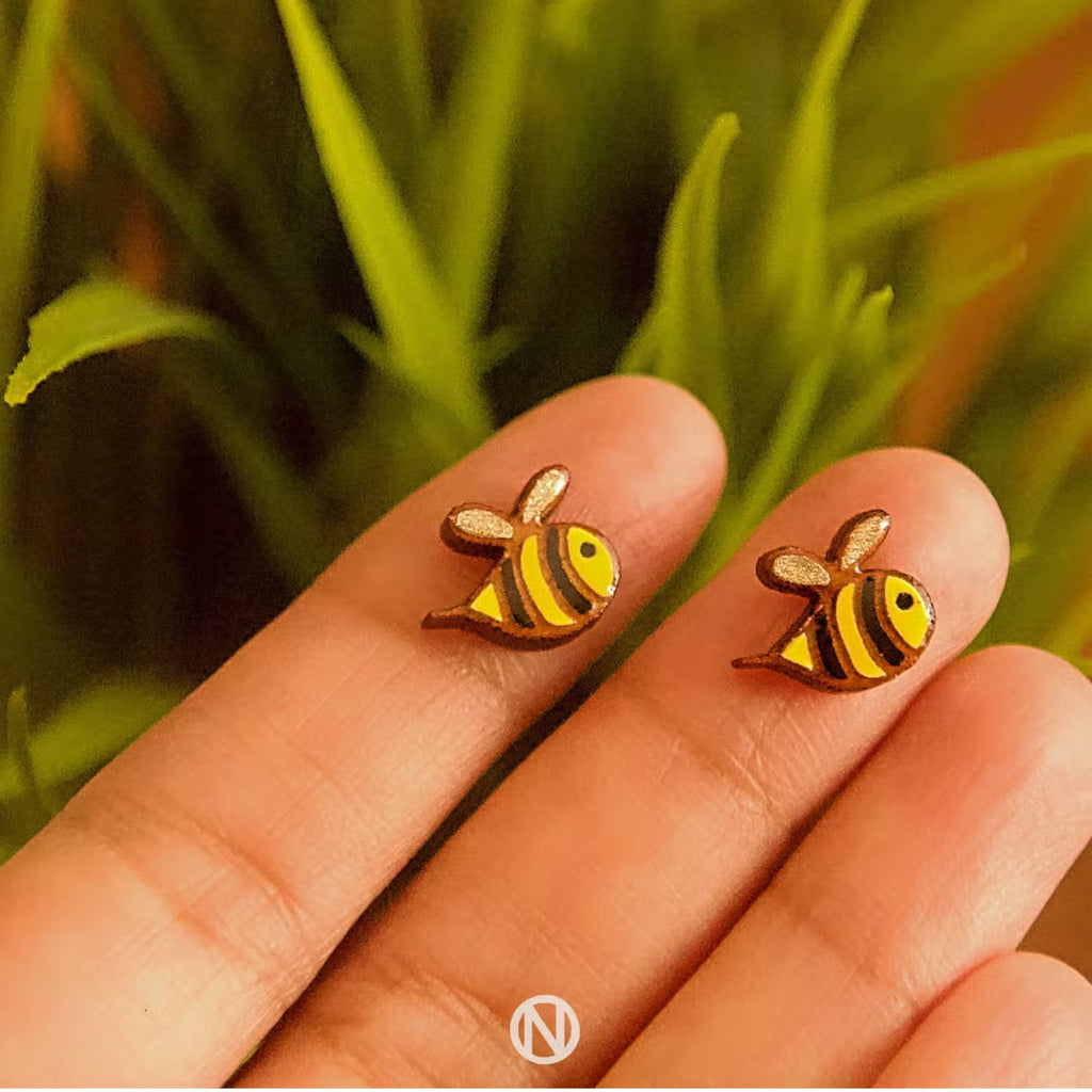 Bee Stud Earrings - The Little Jewellery Company
