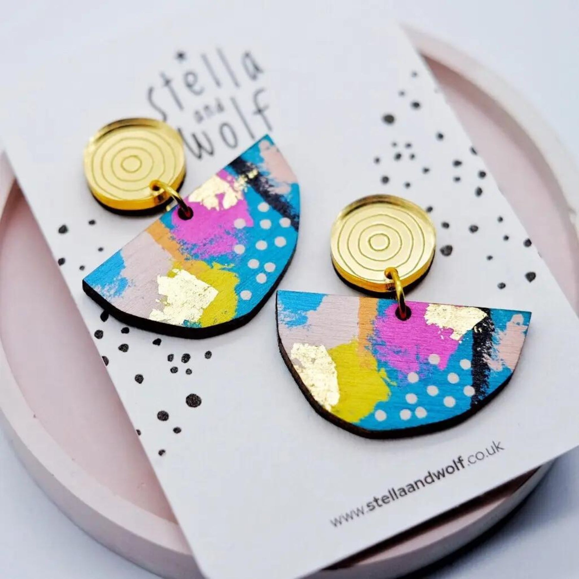 Big Bold Colourful Statement Earrings - The Little Jewellery Company