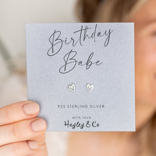 Birthday Babe Sterling Silver Earrings - The Little Jewellery Company