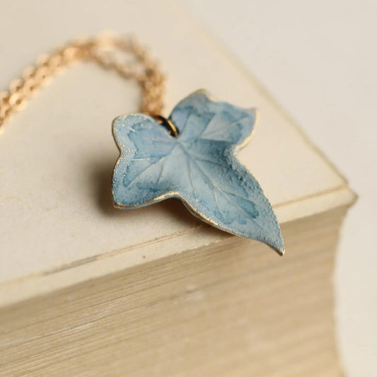 Blue Ivy Leaf Necklace - The Little Jewellery Company