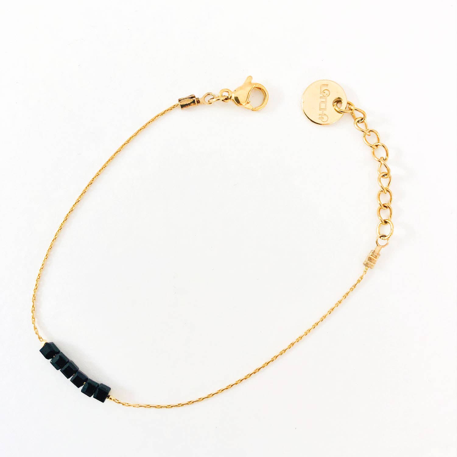 Bracelet Simply Square Black - The Little Jewellery Company