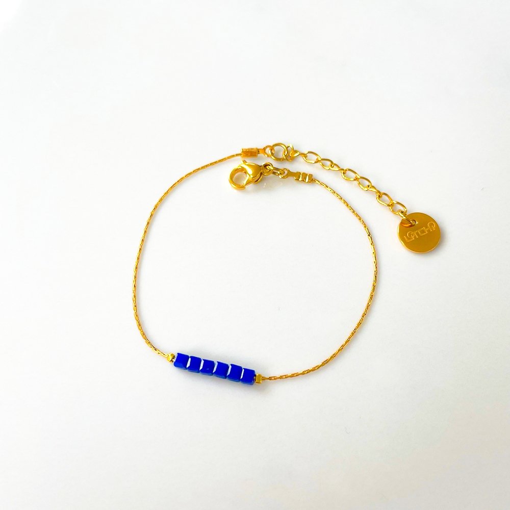 Bracelet Simply Square Blue - The Little Jewellery Company