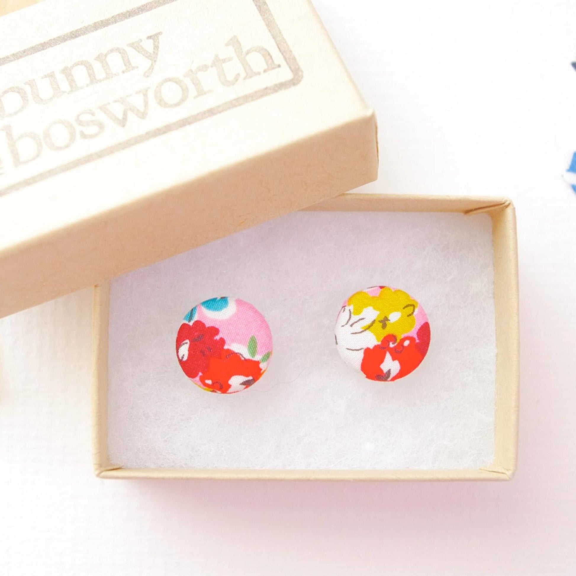 Button Stud Earrings - California Bloom - The Little Jewellery Company