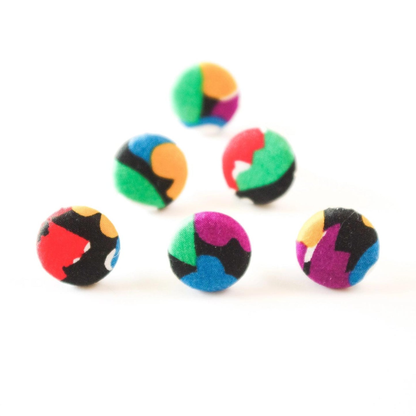 Button Stud Earrings - Gloria Lomo - The Little Jewellery Company