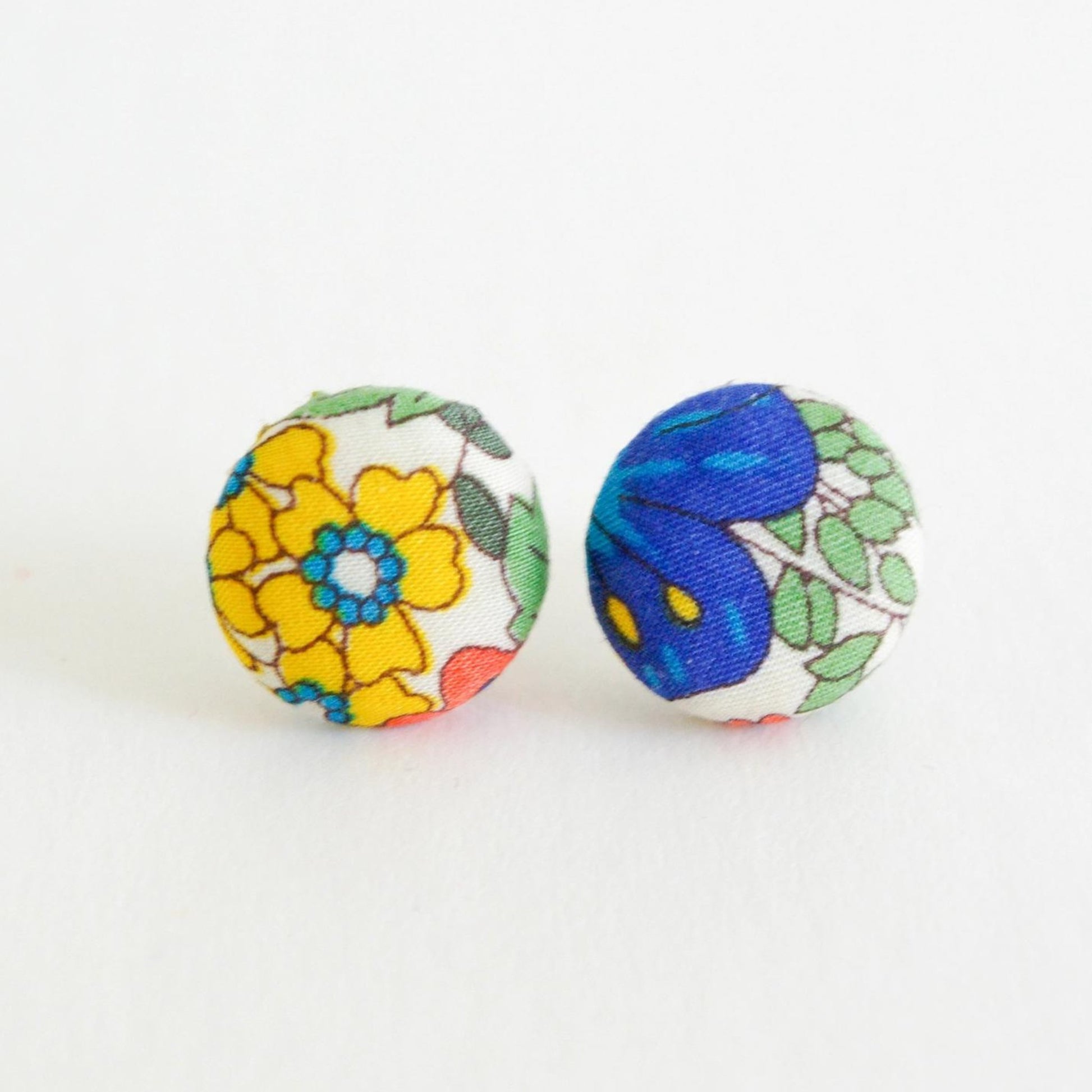 Button Stud Earrings - Margaret Annie - The Little Jewellery Company