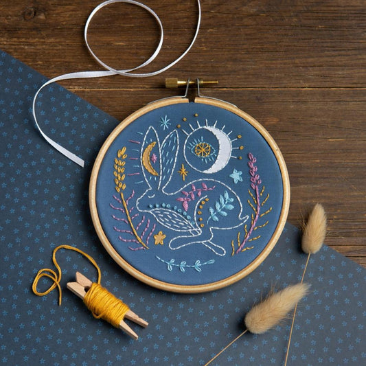 Celestial Hare Mini Embroidery Kit - The Little Jewellery Company