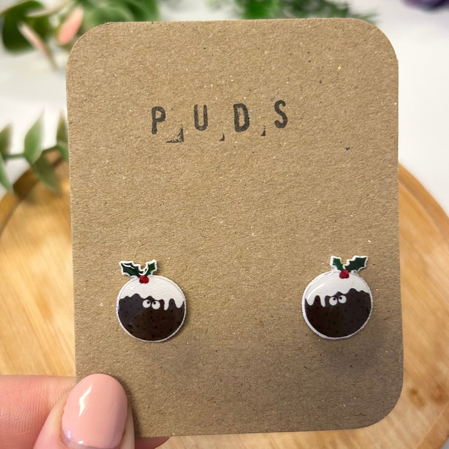 Christmas Pud Studs - The Little Jewellery Company