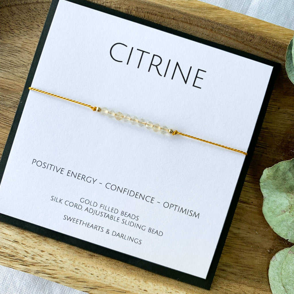 Citrine Silk Bracelet - The Little Jewellery Company