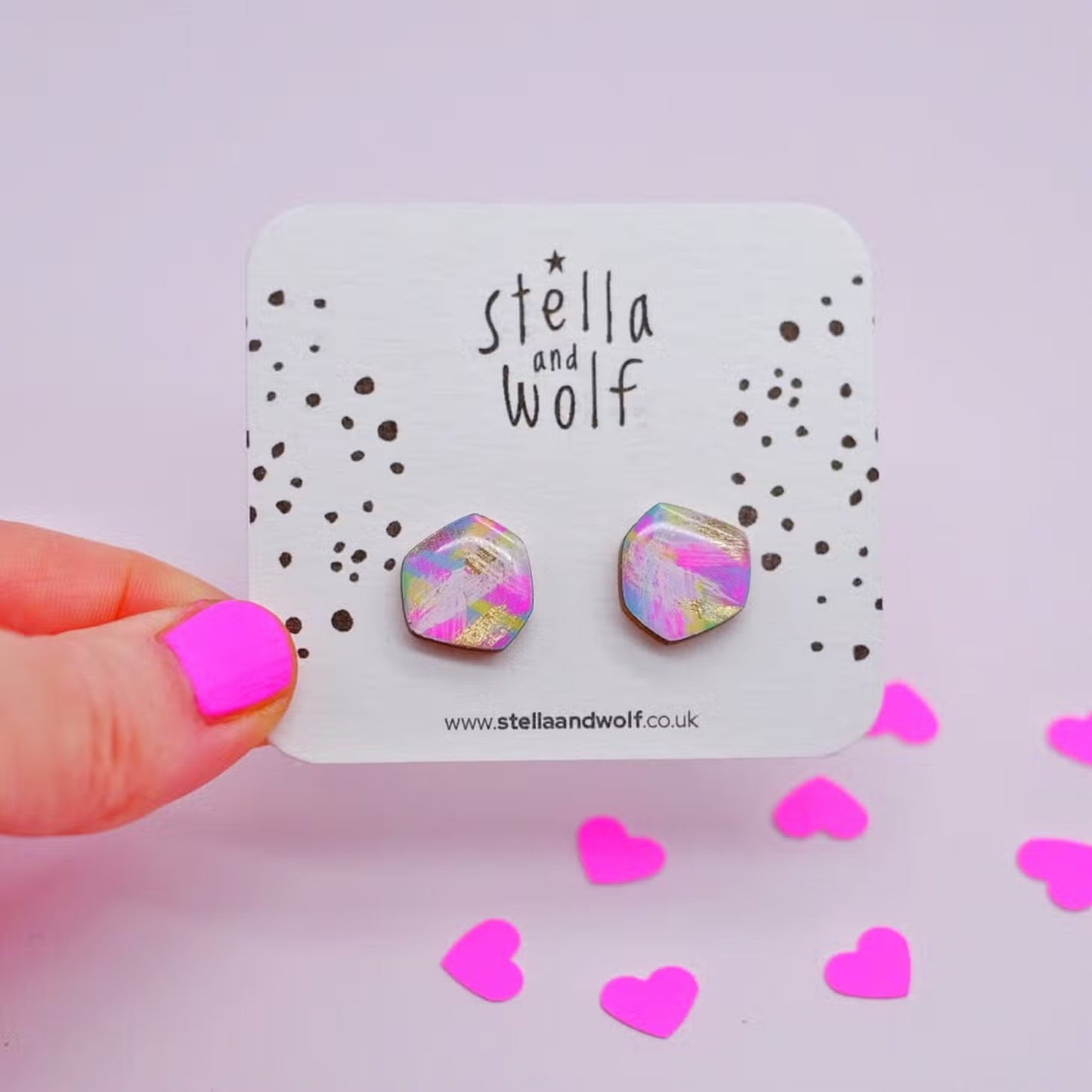 Colourful Abstract Studs - The Little Jewellery Company