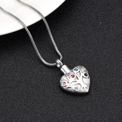 Cremation Locket - Tree of Life Heart