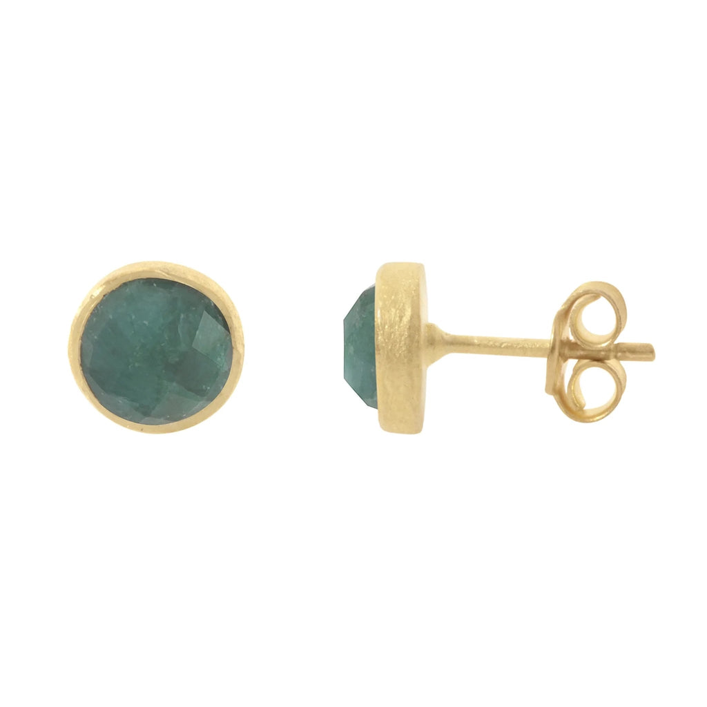 Cupcake Green Onyx Stud Earrings - The Little Jewellery Company