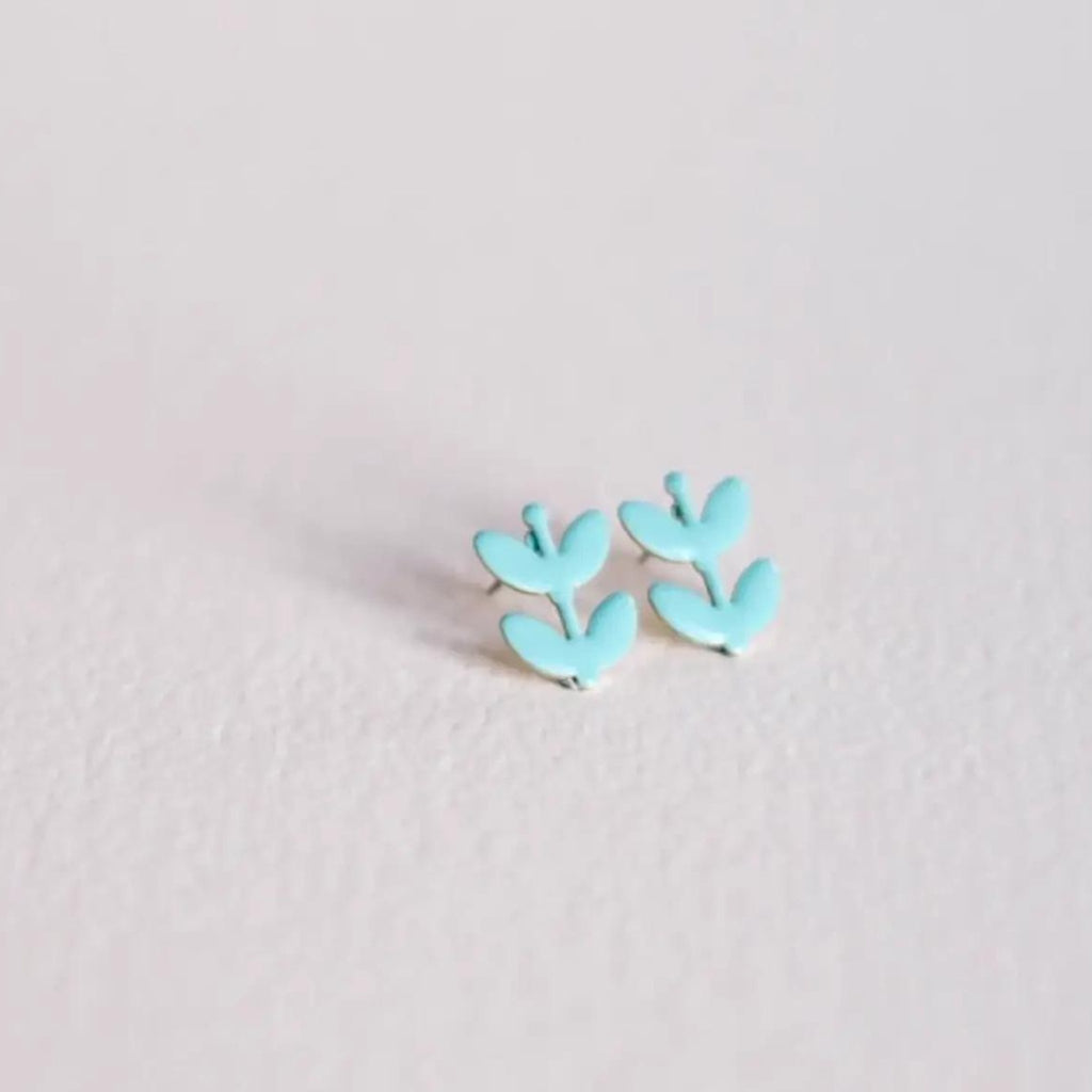 Cut Out Flower Enamelled Studs - The Little Jewellery Company