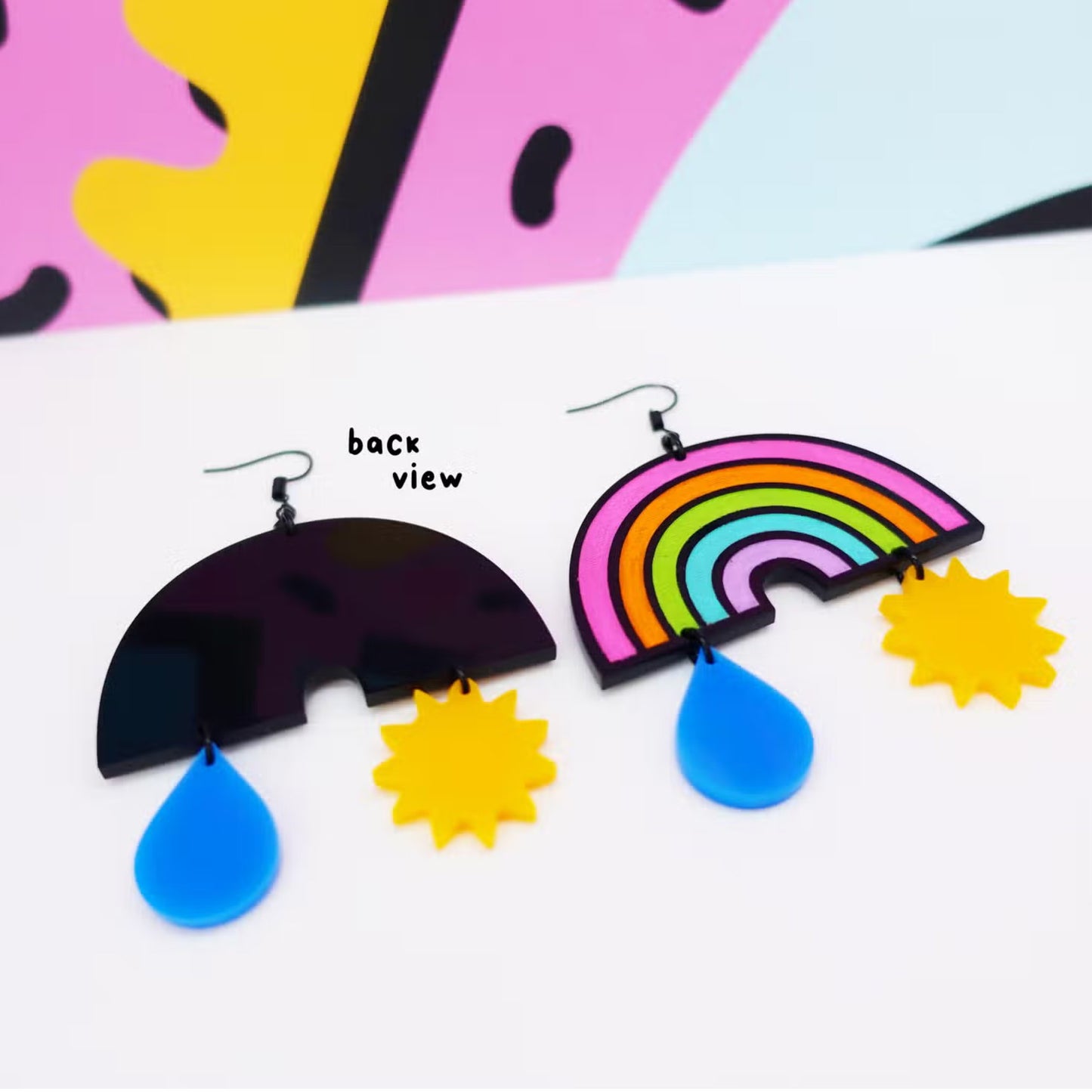 Disco Rainbow Statement Earrings - The Little Jewellery Company