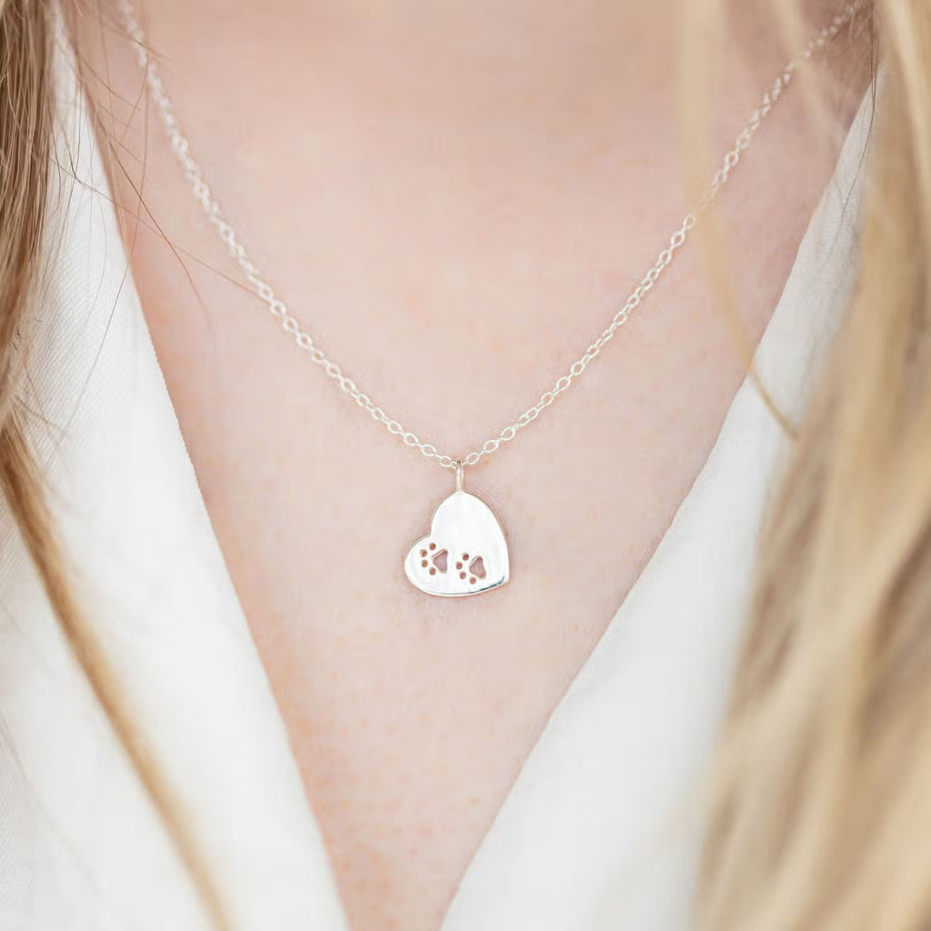 Dog Paw Sterling Silver Necklace - The Little Jewellery Company