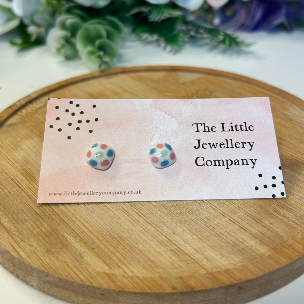 Dotty Square Studs - The Little Jewellery Company