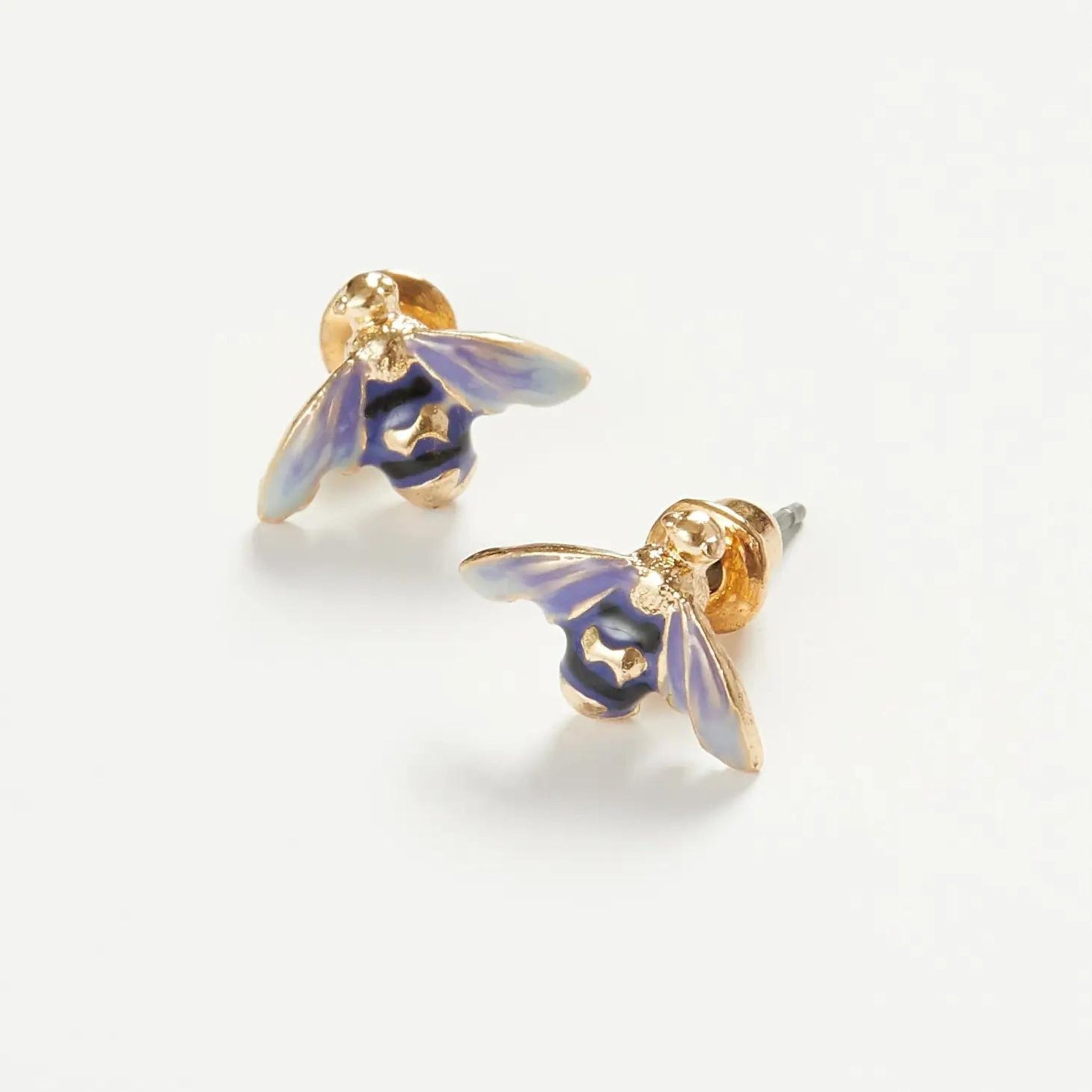 Enamel Bee Earrings - The Little Jewellery Company