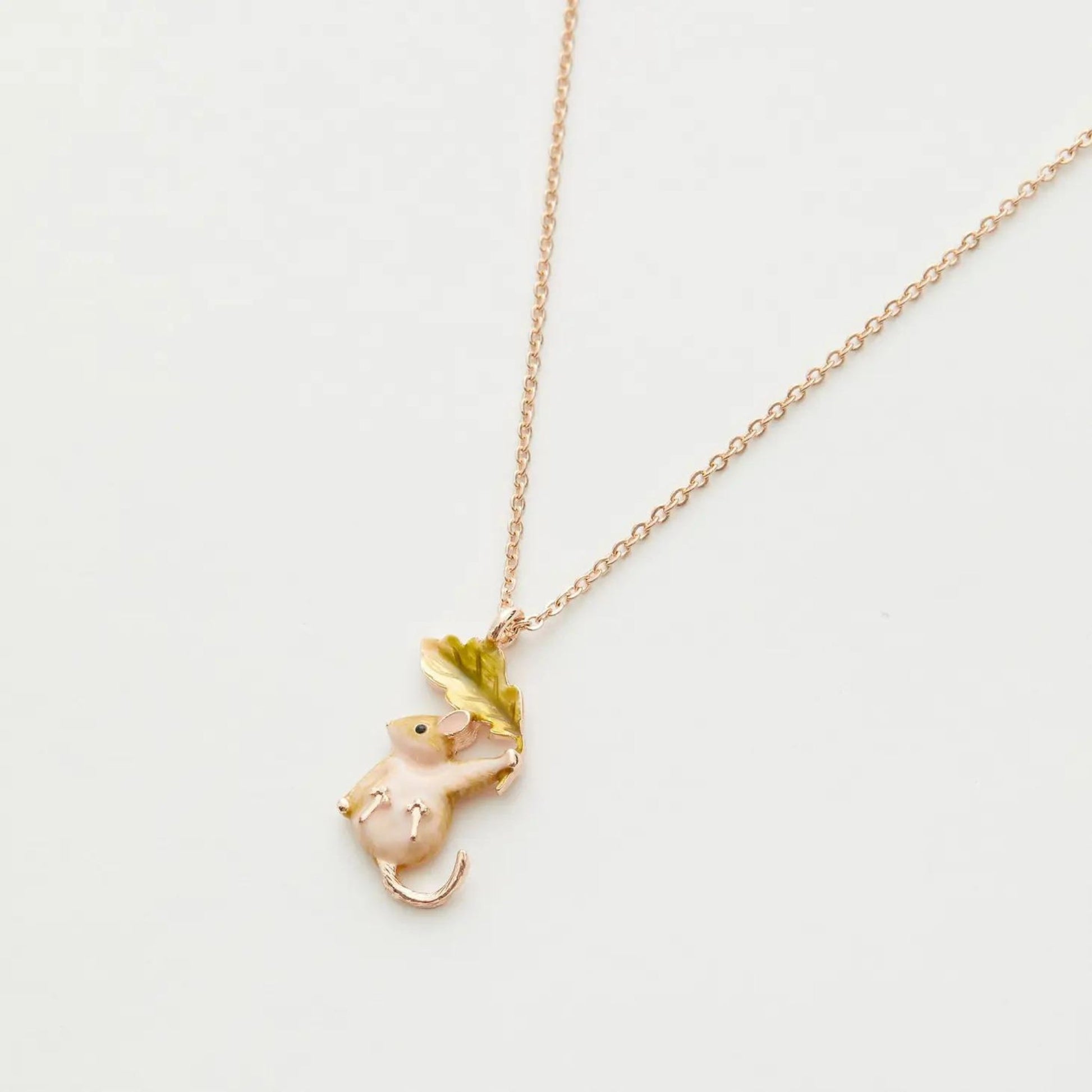 Enamel Dormouse Necklace - The Little Jewellery Company