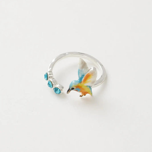 Enamel Kingfisher Ring - The Little Jewellery Company